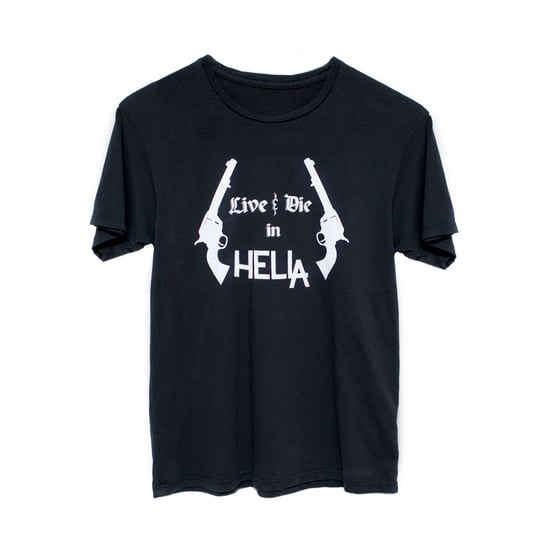 Image of Black 'Live & Die in HelLA' Tee with White Ink