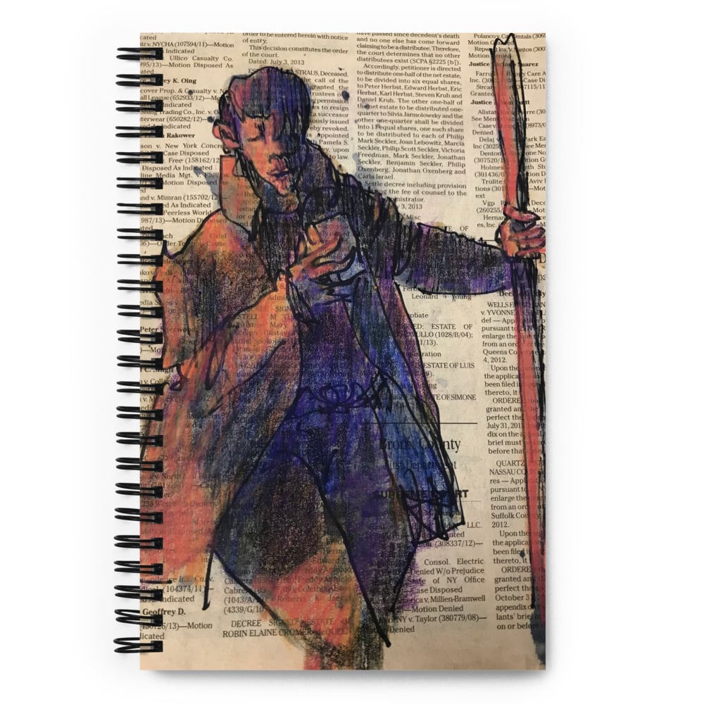 "Subway Rider" -  by Hank Virgona spiral notebook