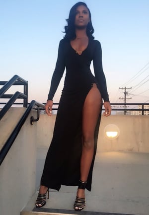 Image of 'Skigh High' Dress - Black