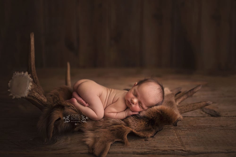 Image of Genuine Goatskin leather hide Brown ultra thin 