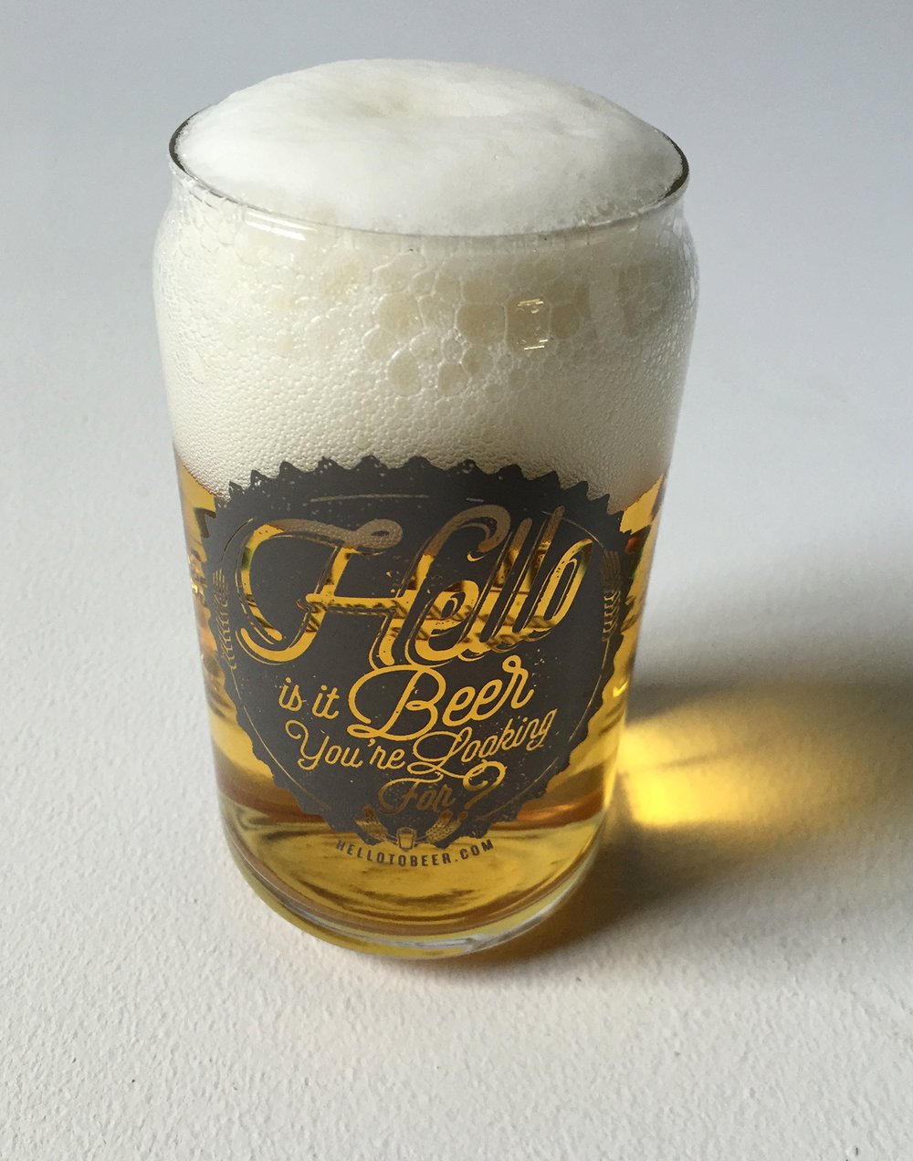 "Hello is it Beer You're Looking For?" pint glass!