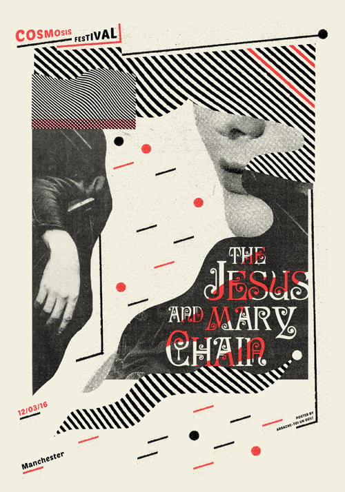 THE JESUS & MARY CHAIN (Cosmosis 2016) screenprinted poster