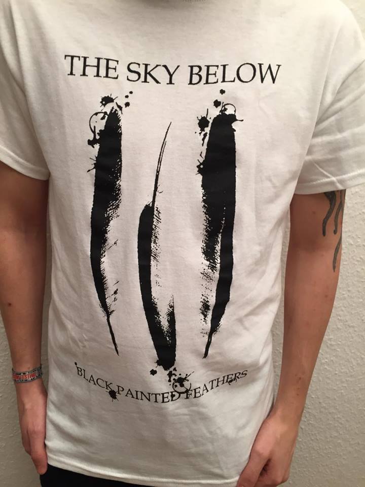 Image of The Sky Below - Black Painted Feathers T-Shirts