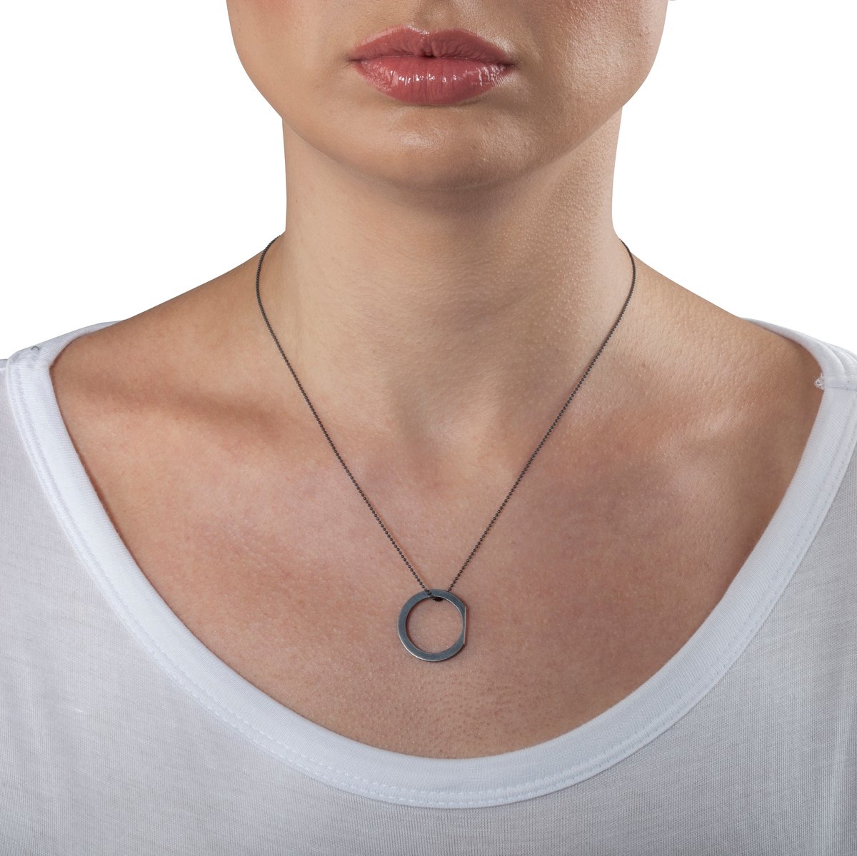 Image of Convertible necklace/ring 'Circle+|- #4 Chop’