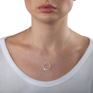 Image of Convertible necklace/ring 'Circle+|- #5 Drop'