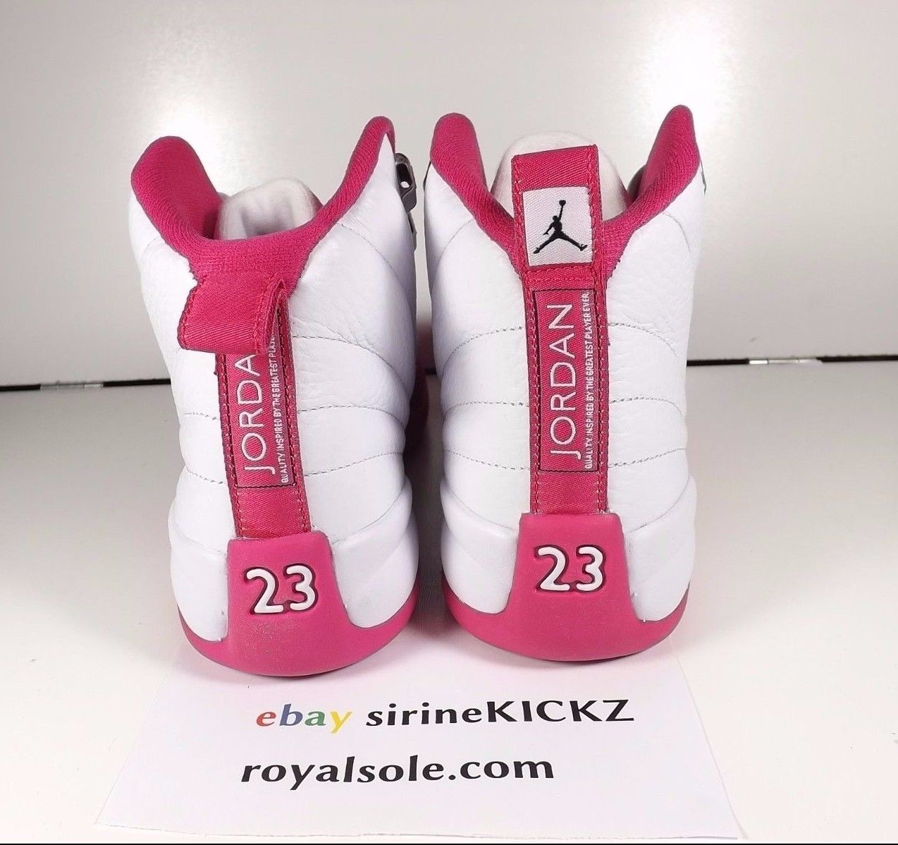 Image of Nike Jordan Xii 12 Retro Grade School Valentine White Pink 510815 109