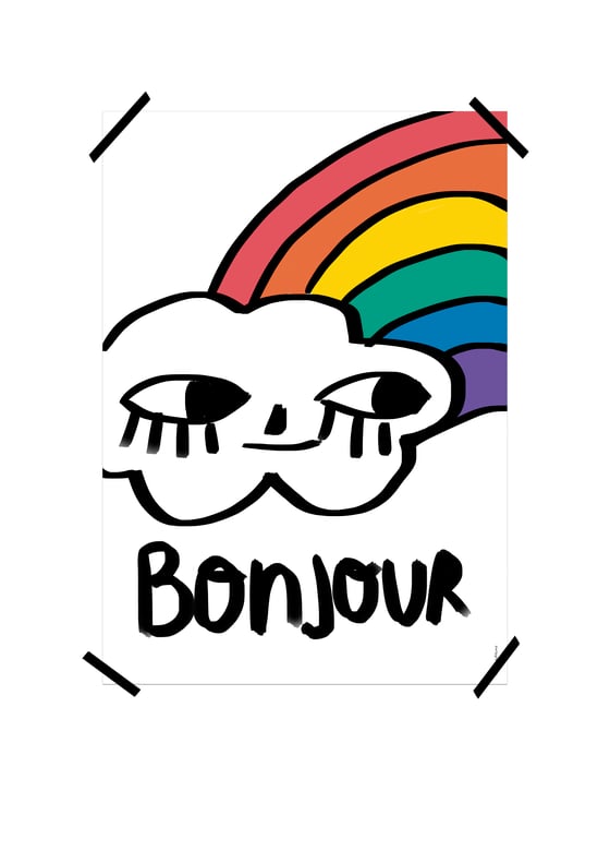Image of Lámina Bonjour Rainbow