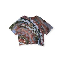 Image 1 of XXL Crop Tee in Terracotta Agate Ice Dye
