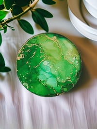 Image 4 of Set of 4 Epoxy Resin Art Coasters 'The Adventurine'