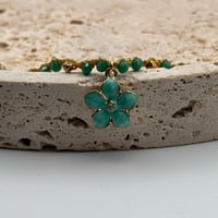 Image 3 of Teal Lei Flower Necklace