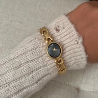 Image 1 of Extremely RARE-Vintage Gold Tone SEIKO Unique Black dial 
