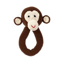 Chimp ring - choco - with bell inside