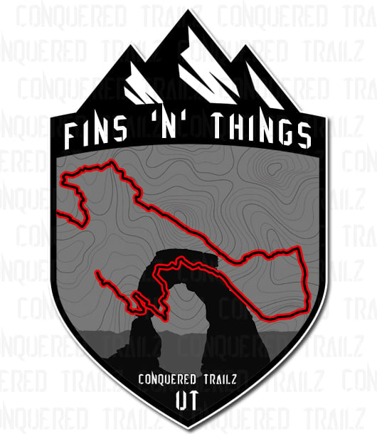 Image of "Fins N Things" Trail Badge