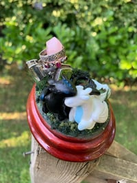 Image 5 of DELUXE Rose Quartz Night & Light Dragon Ring Holder 