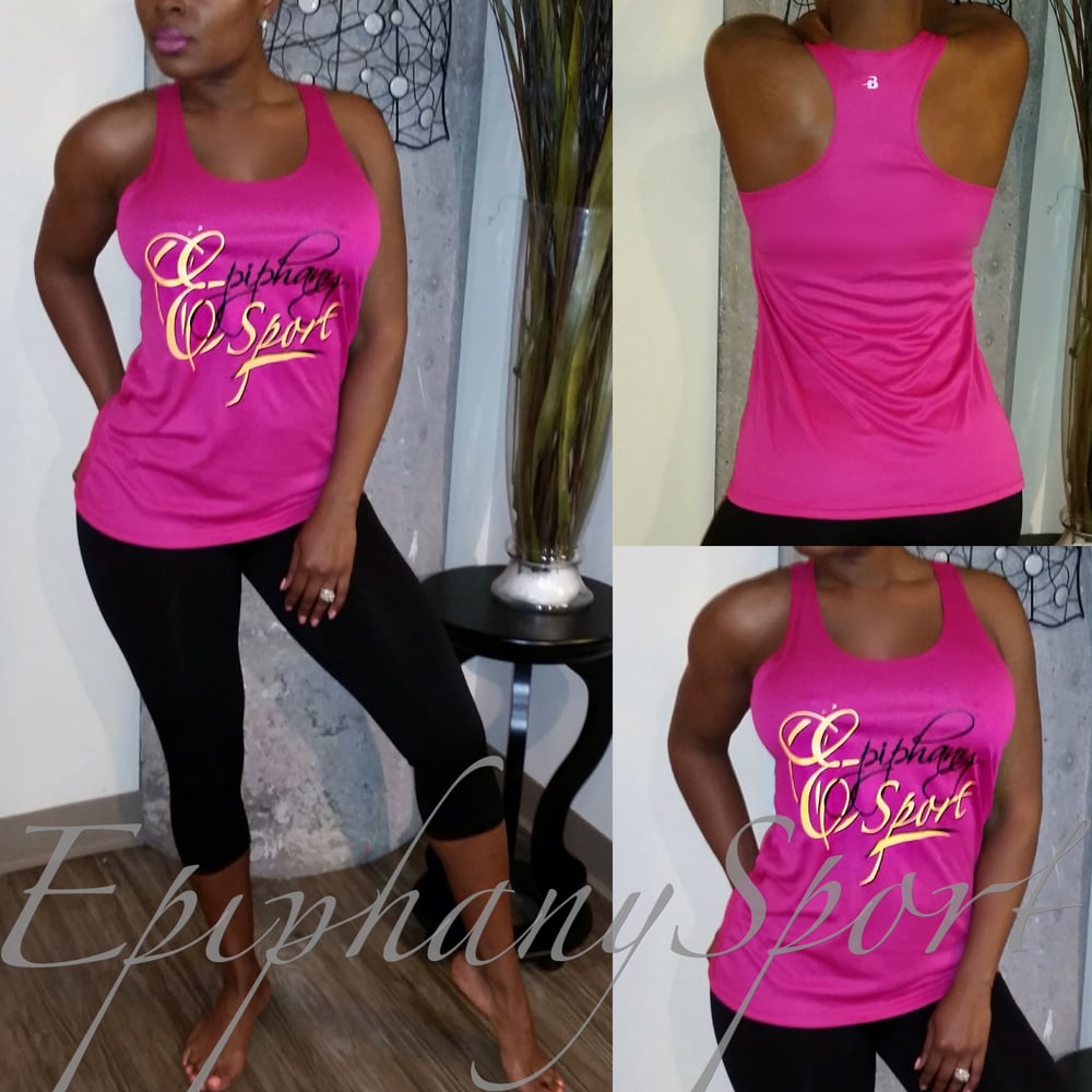 Image of The 'Epiphany Sport' Tank-**Hot Pink**