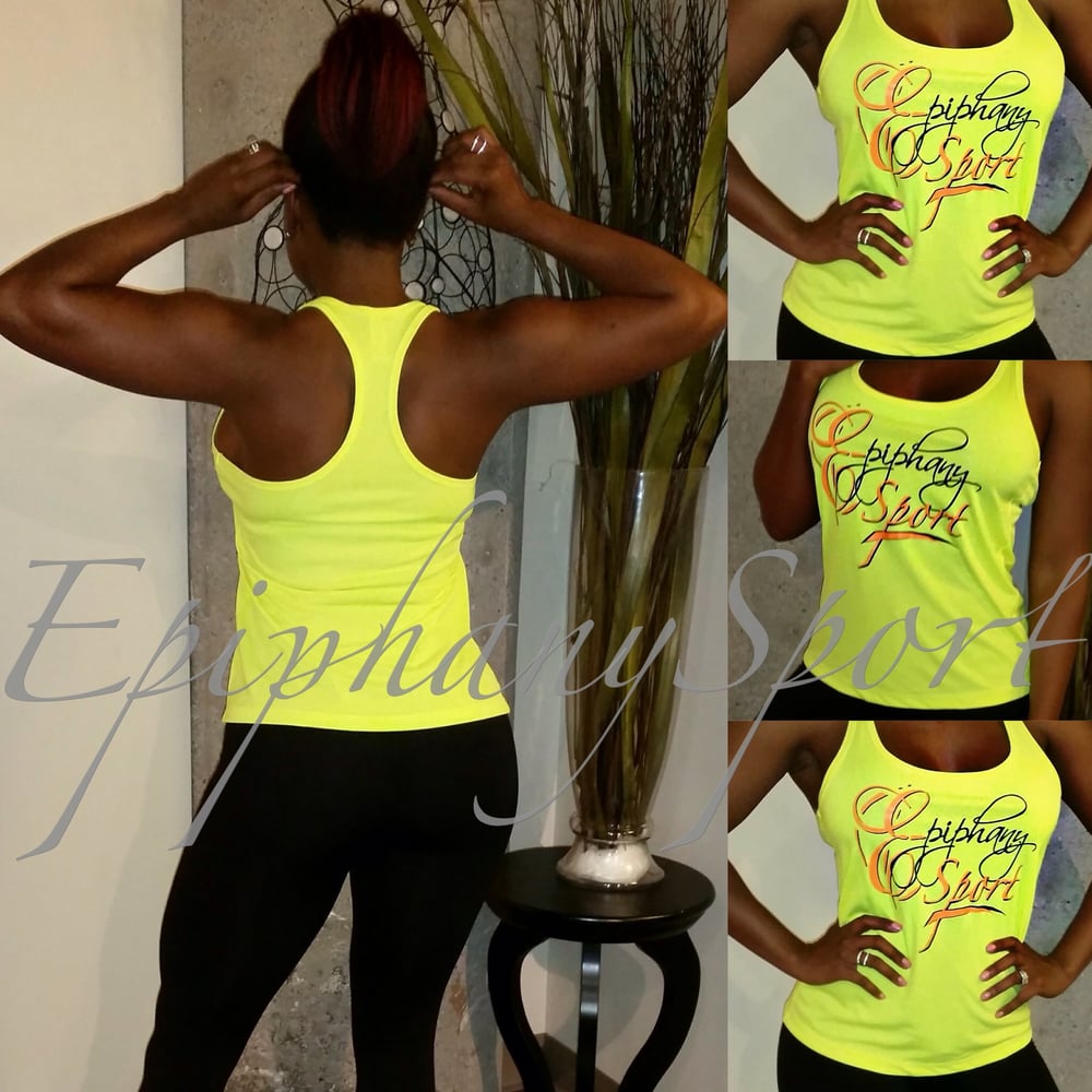 Image of The 'Epiphany Sport' Tank-**Neon Yellow**