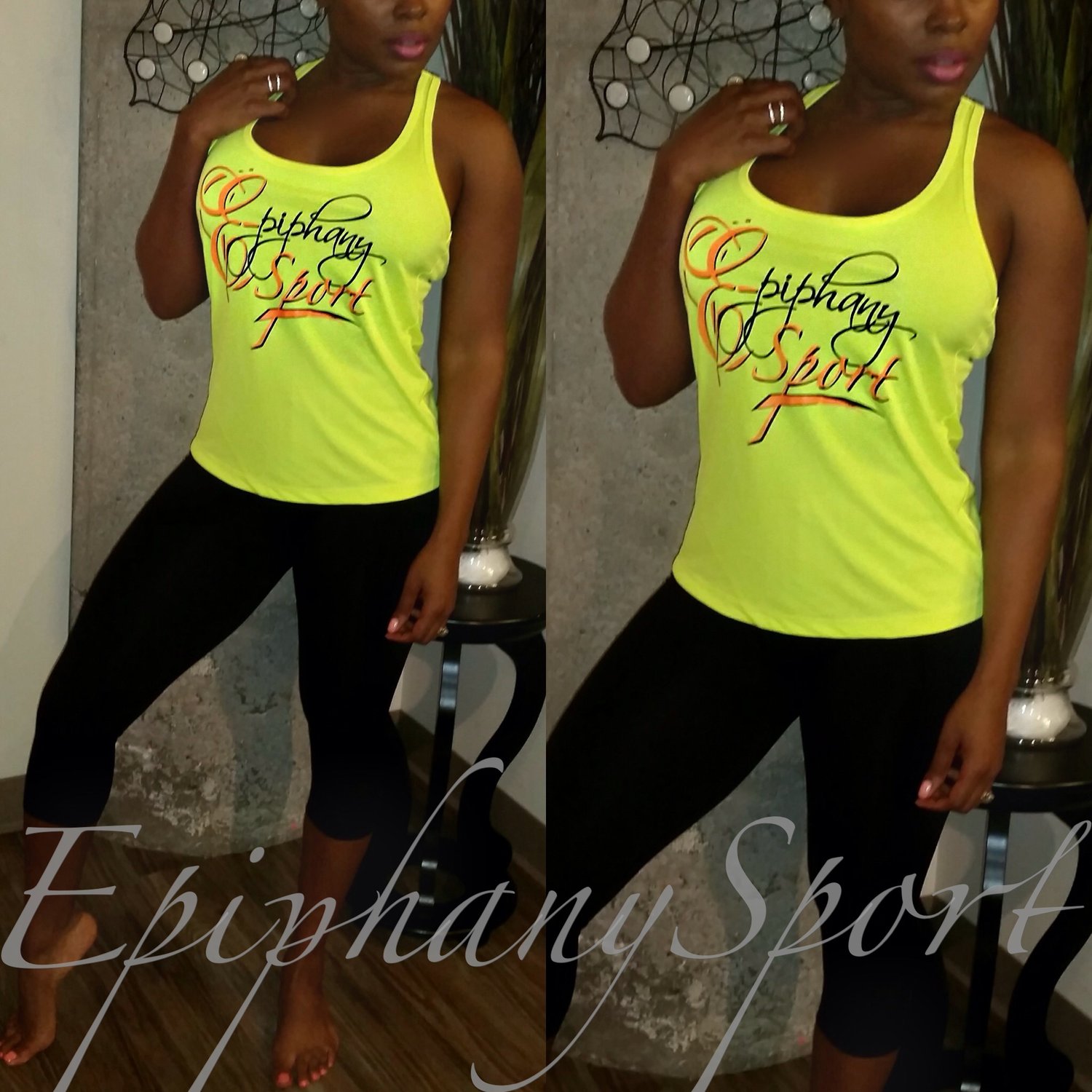 Image of The 'Epiphany Sport' Tank-**Neon Yellow**