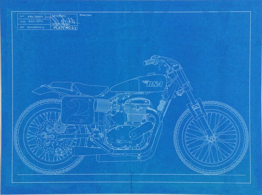 Image of BSA Trackmaster Giclee Print