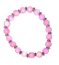 Frosted Pink Rondelle