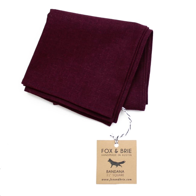 Eggplant Linen Bandana