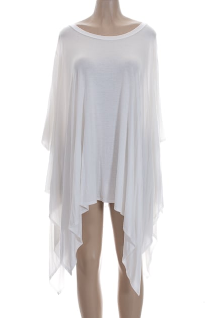 Image of White Poncho Top