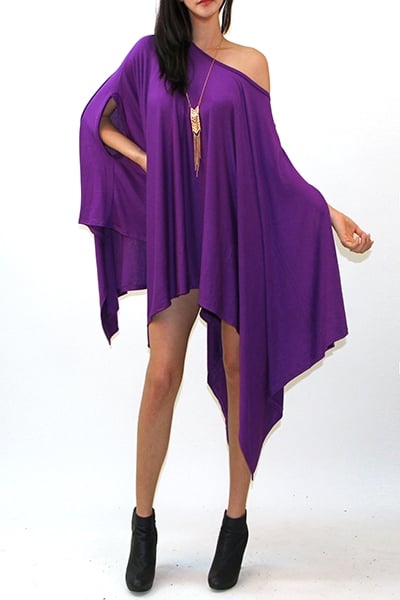 Image of Purple Poncho Top