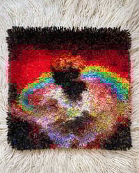Image 1 of Rainbow Rising Shag Pillowcase