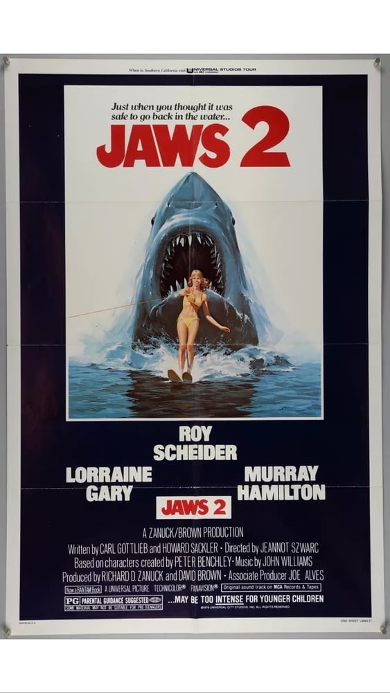 Image of JAWS 2 , 1978 ORIGINAL VINTAGE MOVIE POSTER
