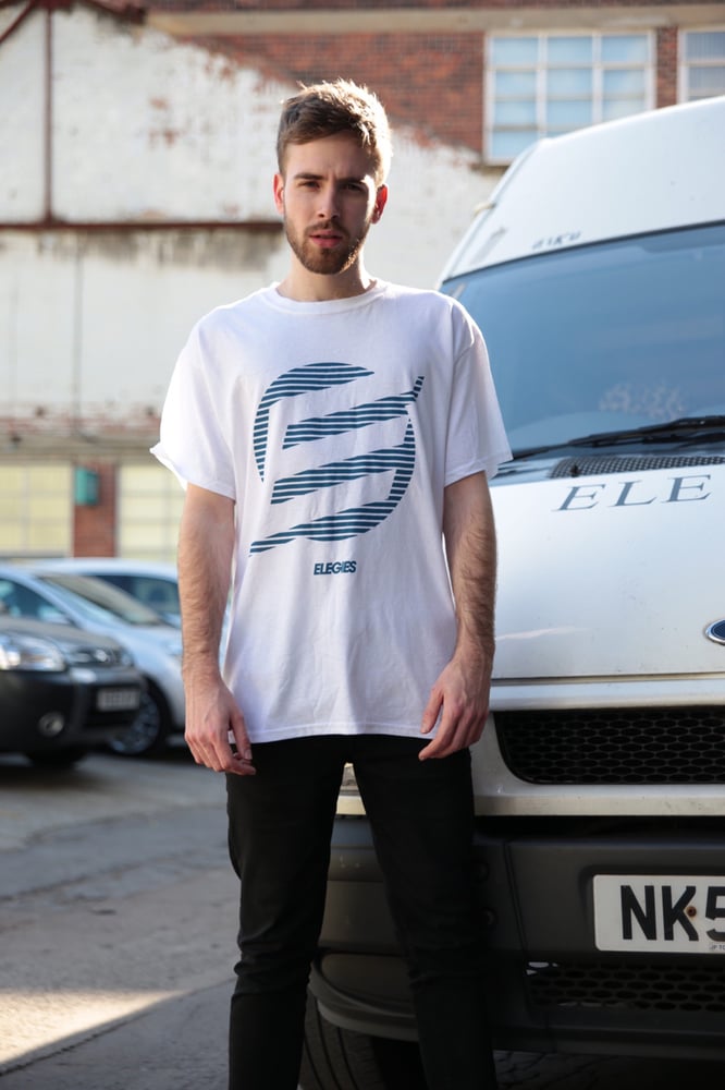 Image of Striped logo tee