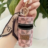 Image 4 of 3pcMini Vintage Coin Purse - Classic Zipper Bag Chic Scarf Trim, Multifunctional Lipstick Bag Coins,