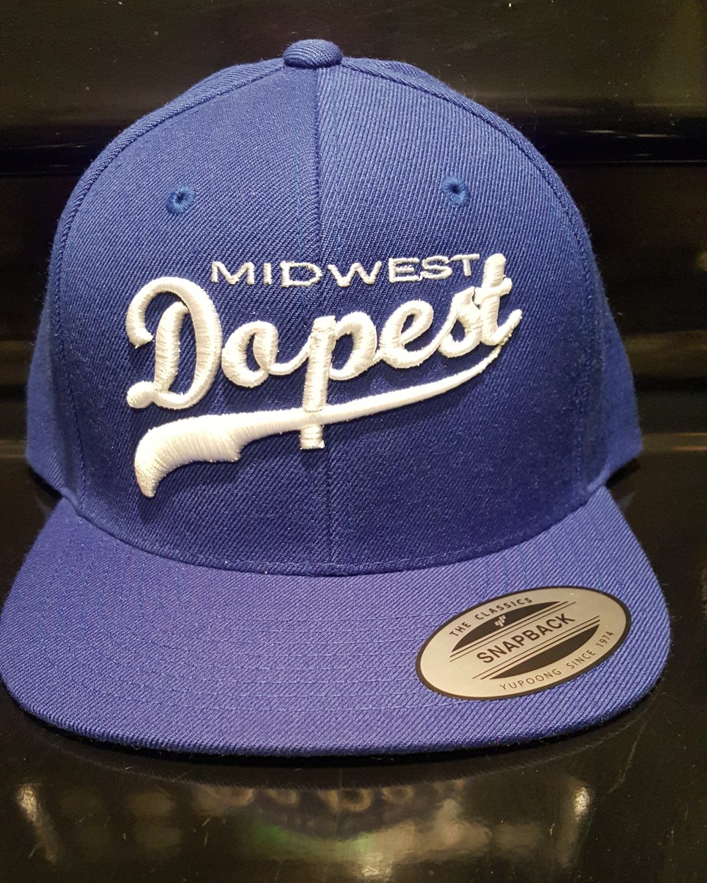 Image of MidWest Dopest Blue & White hat