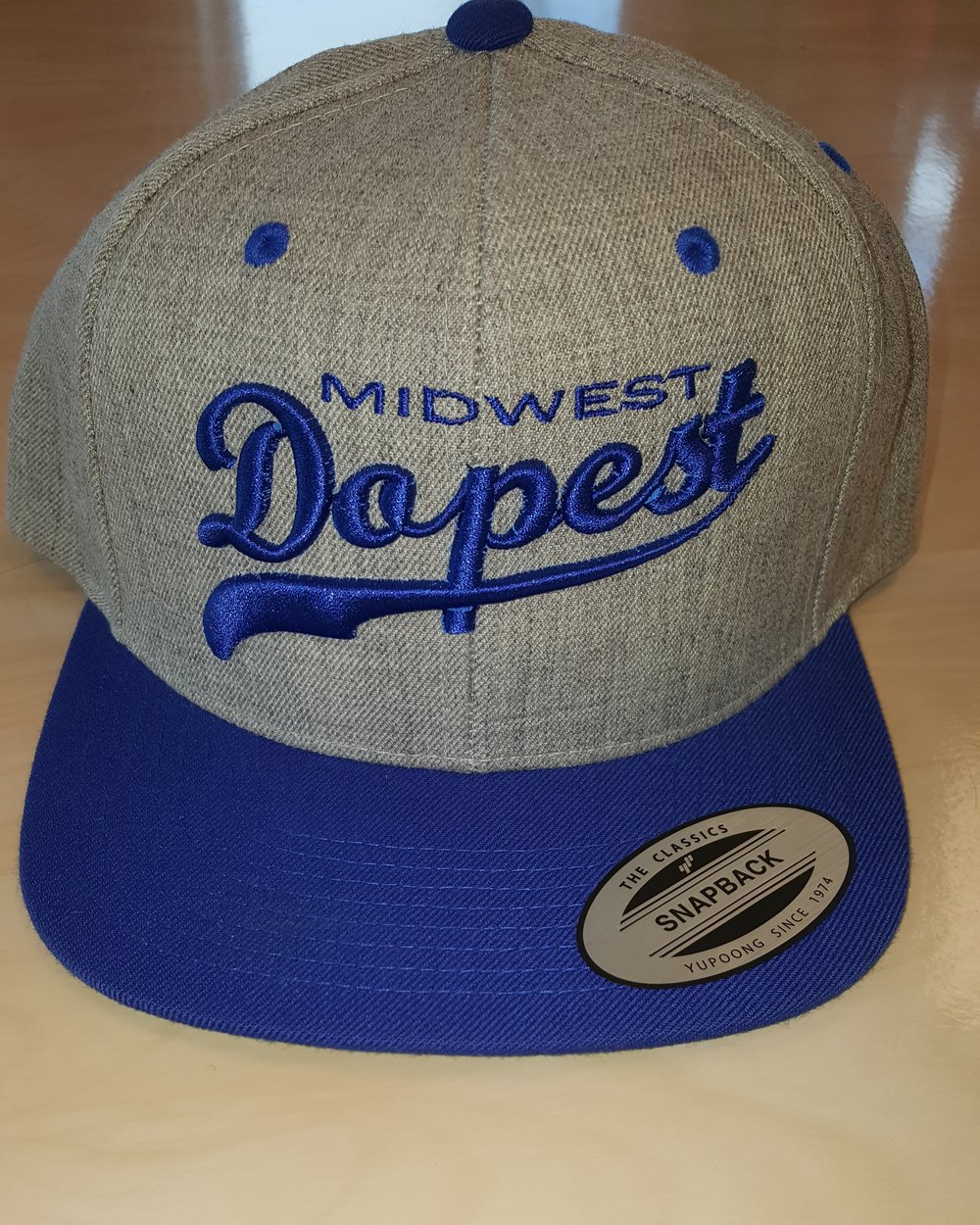 Image of MidWest Dopest Hat blue & Grey