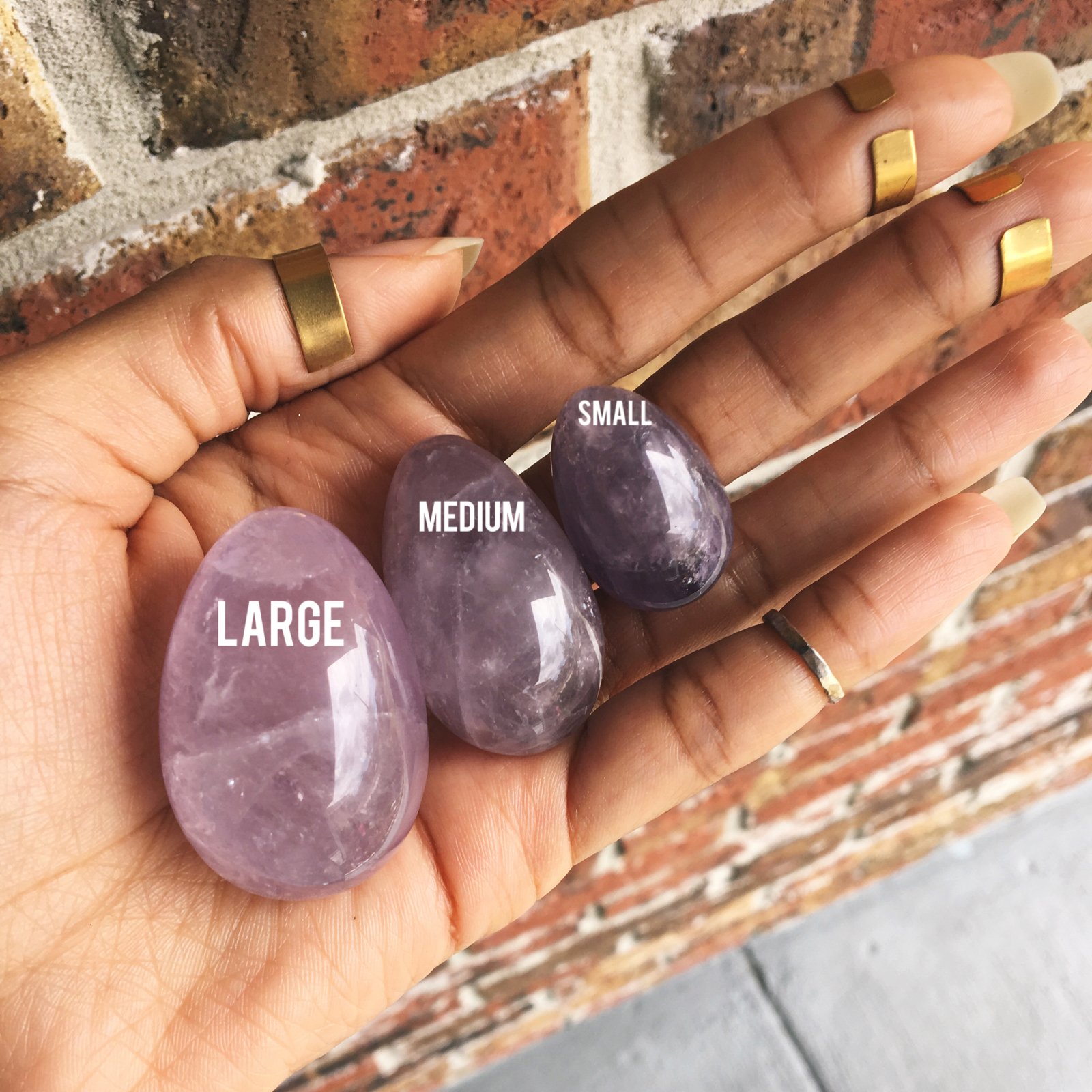 YONI EGGS Amethyst Sizes Nirvana Wild