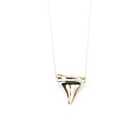 Image 1 of Shark Tooth Necklace Sterling Silver