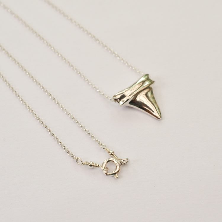 Image of Shark Tooth Necklace Sterling Silver