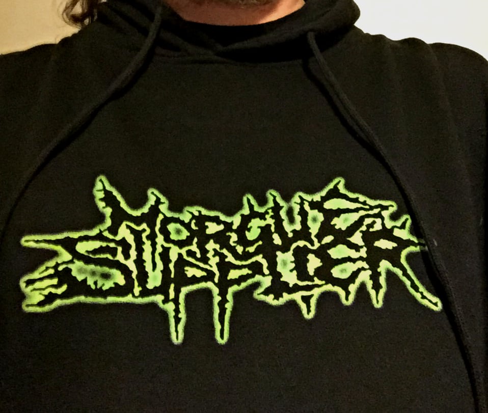 Image of Morgue Supplier Slime Green Logo Hoodie