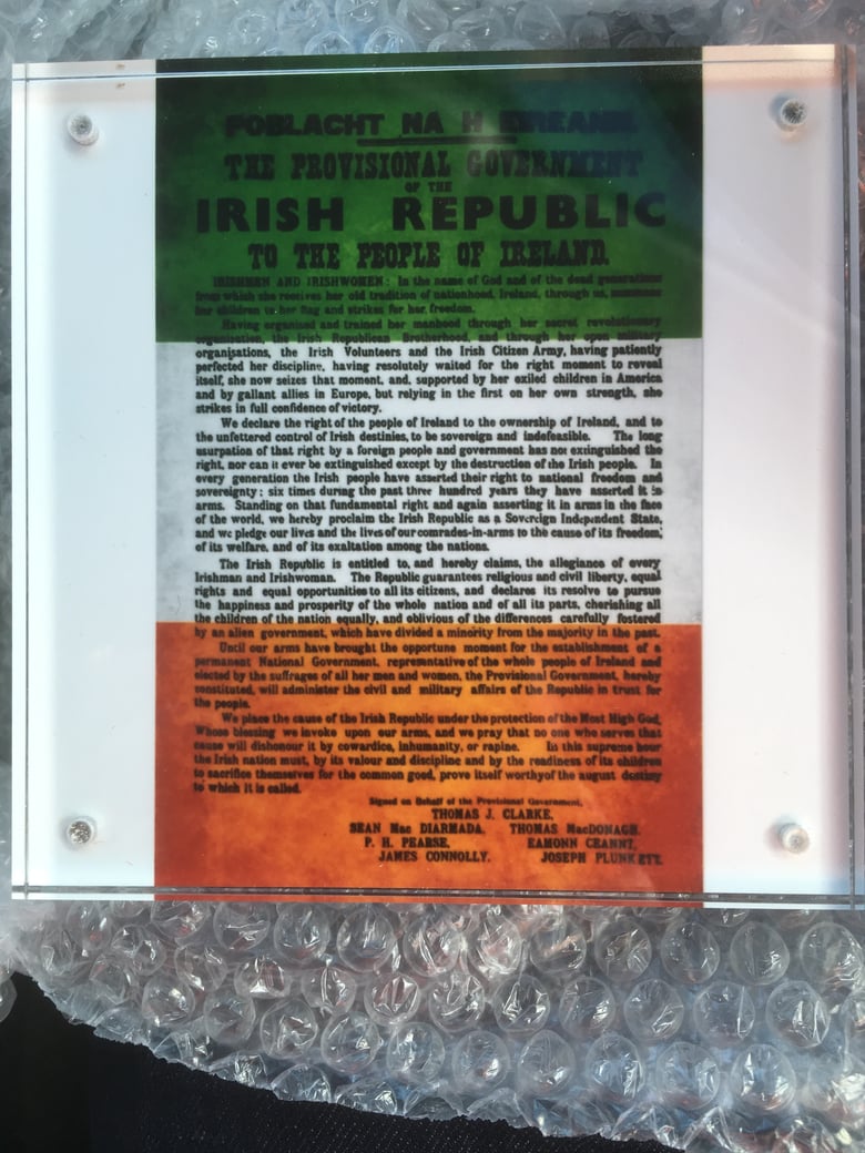 Image of 1916 proclamation picture block