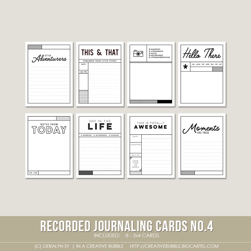 Image of Recorded Journaling Cards no.4 (Digital)