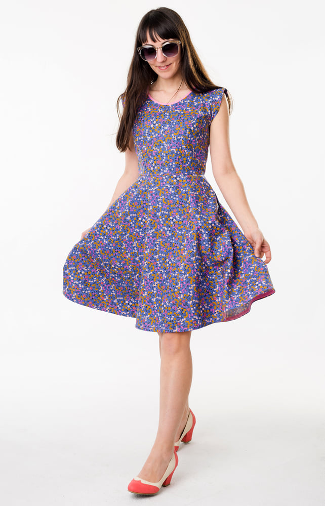 Image of SALLY DRESS: PERIWINKLE FLORAL