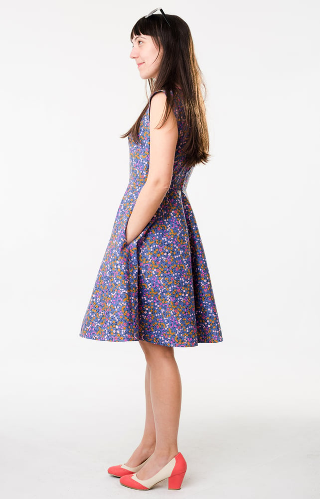 Image of SALLY DRESS: PERIWINKLE FLORAL