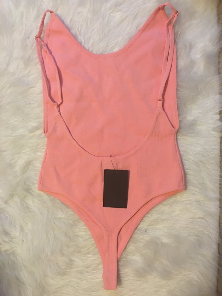 Image of Pink "backless" Bodysuit