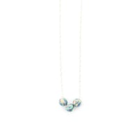 Image 4 of Simulated periwinkle opal necklace trio sterling silver