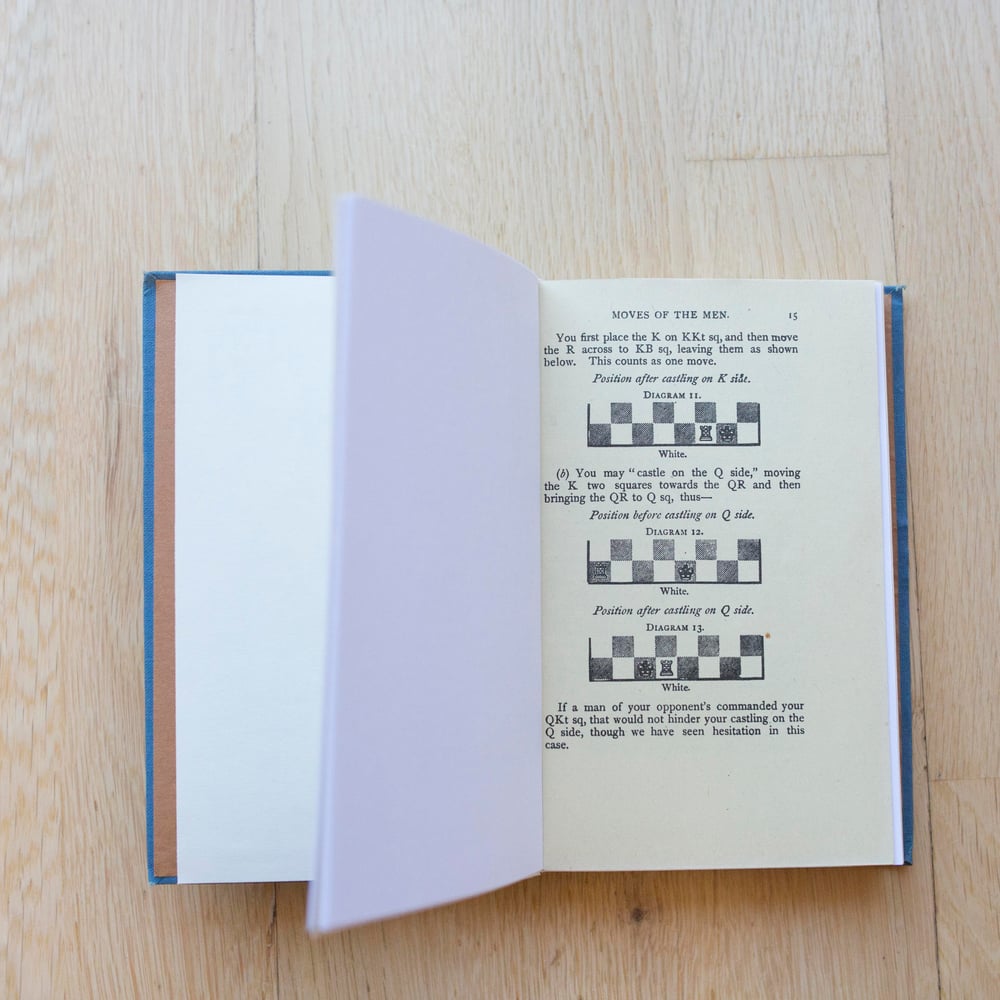 Image of Vintage Chess Notebook - Blue Handmade Note book