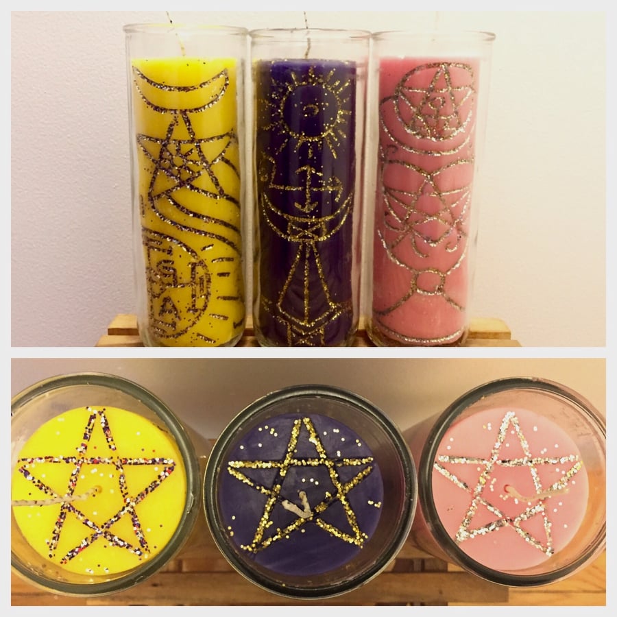 Image of Carved Intention Candles