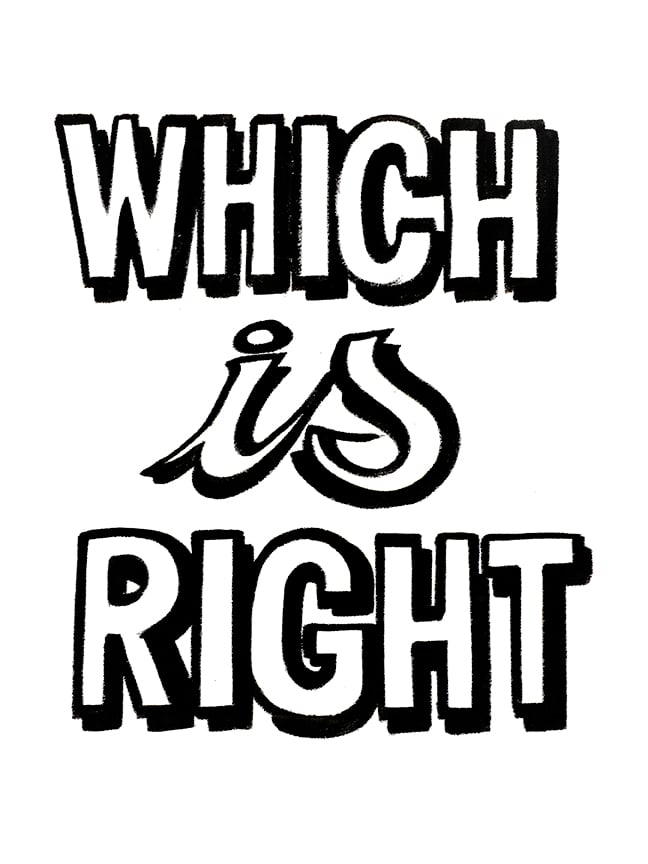 Image of Which Is Right Print by Nurse Signs