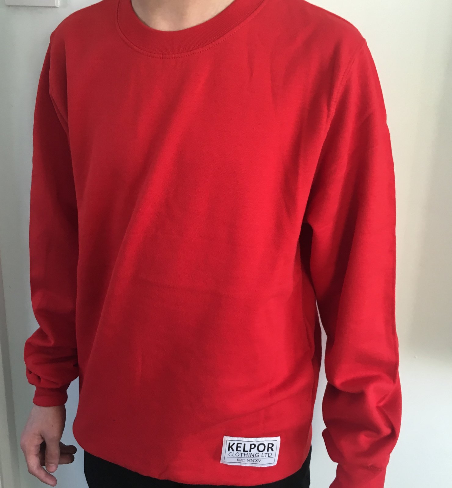 Plain red outlet sweatshirt