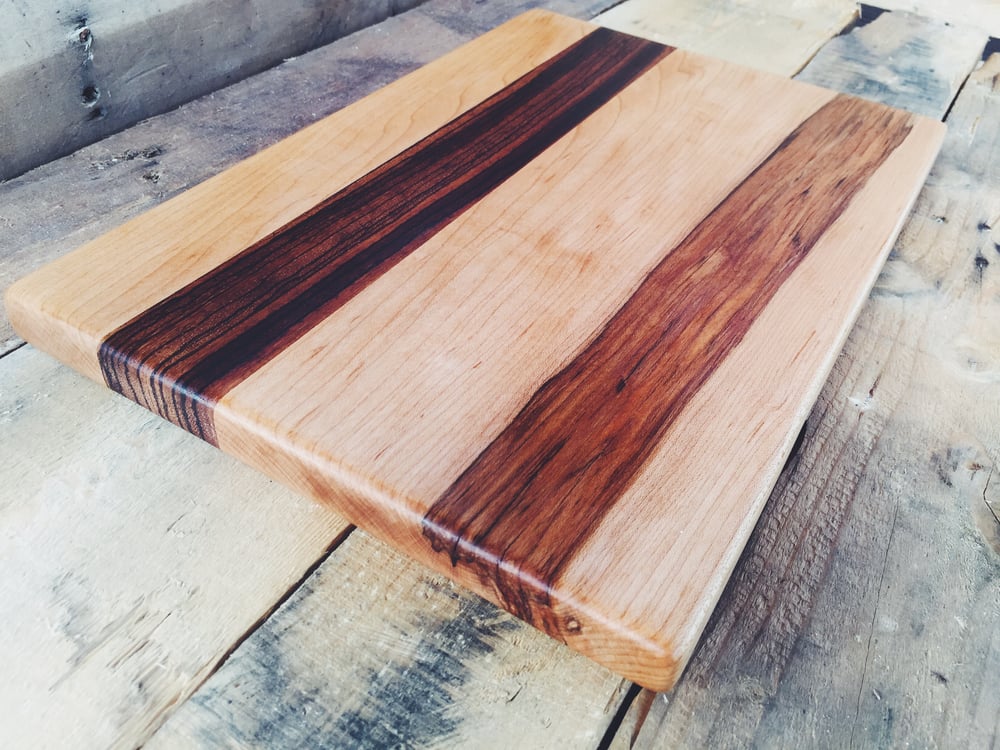 Image of Zebra Wood and Spalted Maple Board