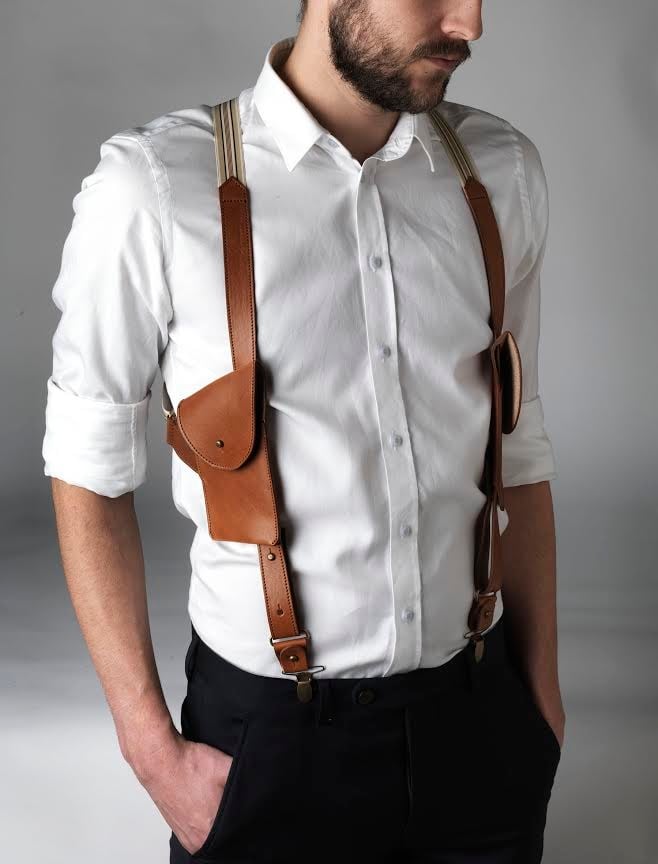 Image of POCKET SUSPENDERS   off-white