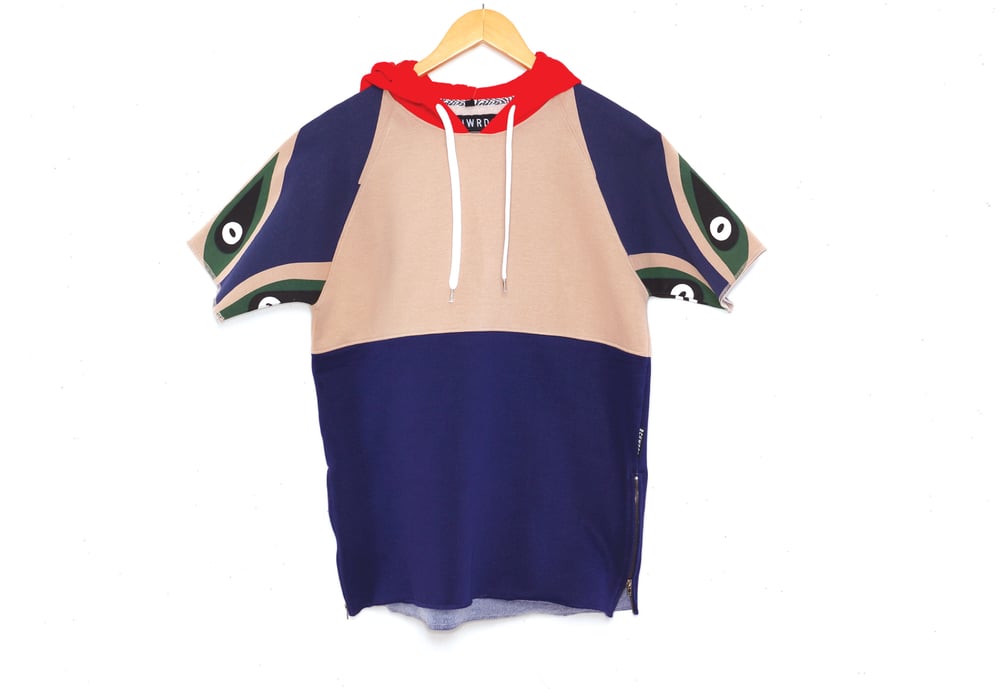 Image of RCHWRDO Raw Edge Totem Short Sleeve Hoodie