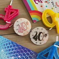 Image 1 of 40th Golf ball Enamel Pin
